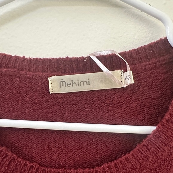 Burgundy Pearl Adorned Sweater - Picture 3 of 6